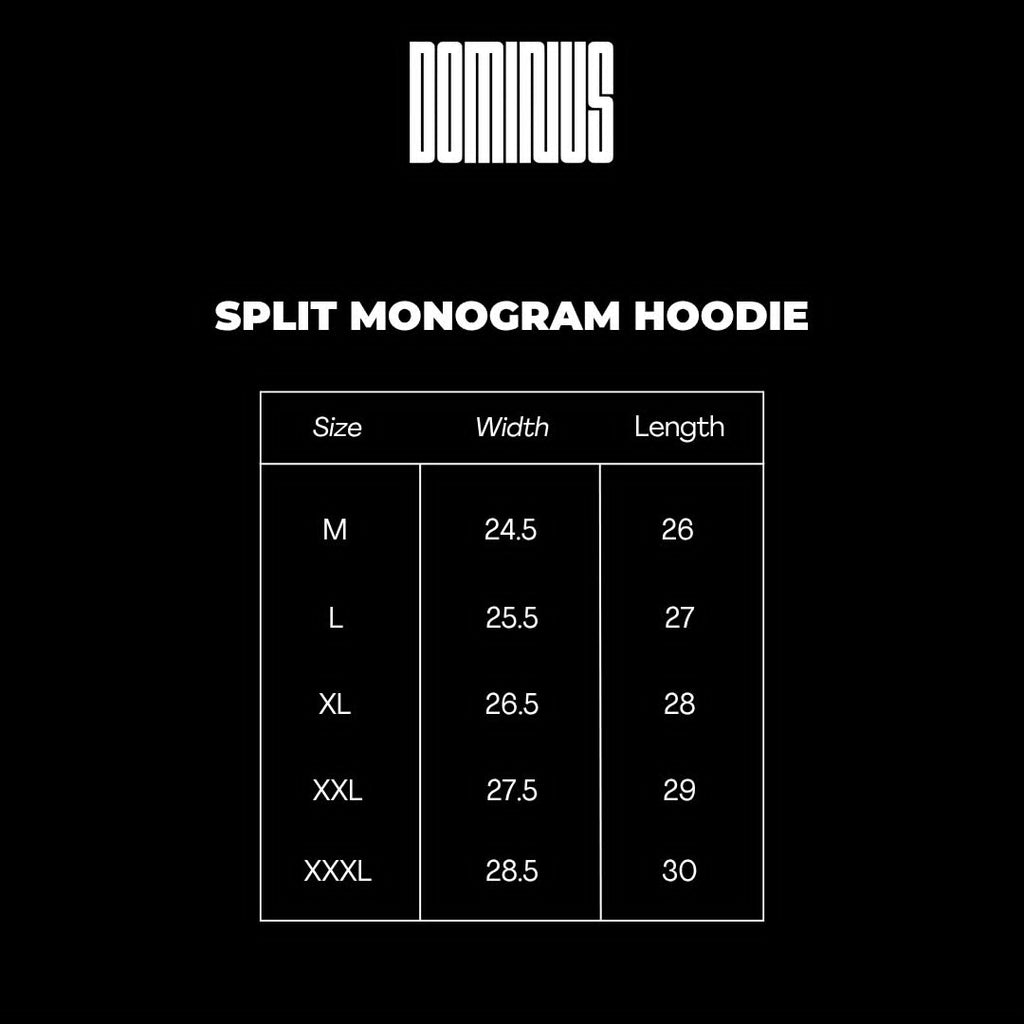 SPLIT MONOGRAM HOODIE